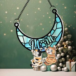 Personalized Gifts For Cat Lovers Suncatcher Window Hanging Ornaments