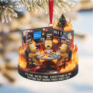 Personalized Gifts For Christmas, Coworker Dog Meme Acrylic Ornament 01nata101025