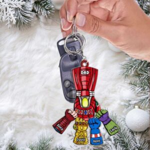 Personalized Gifts For Dad Keychain Fist Bump Daddy Personalized Gifts For Dad Keychain Fist Bump Daddy