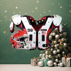 Personalized Gifts For Football Player Christmas Ornament 06bhhn2110 USA Shoulder Pads and Helmet