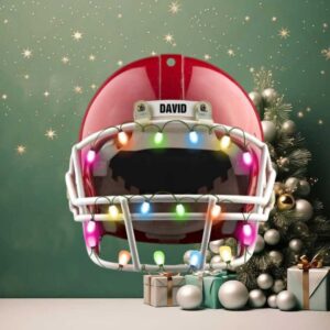 Personalized Gifts For Football Player Christmas Ornament Helmet Shape