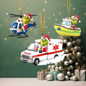 Personalized Gifts For Paramedic Ornament, How The EMT Saved Christmas
