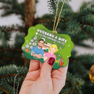 Personalized Golfing Couple Ornament Personalized Golfing Couple Ornament