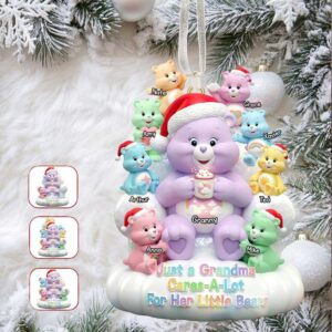 Personalized Grandma Care A Lot Christmas Ornament
