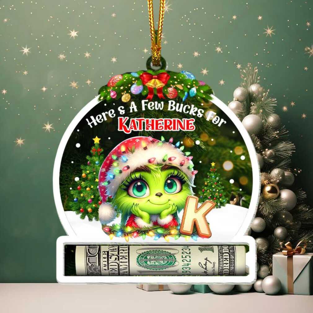 Personalized Grinch Christmas Money Holder Ornament Personalized Grinch Christmas Money Holder Ornament