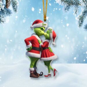 Personalized Grinch Couple Christmas Ornament