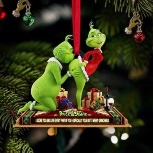 Personalized Grinch Couple Christmas Ornament