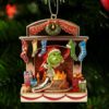 personalized Christmas ornament featuring a character inspired by the Grinch personalized Christmas ornament featuring a character inspired by the Grinch