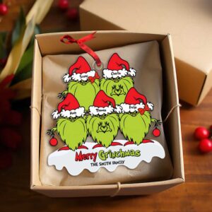 Personalized Grinch Family Christmas Ornament