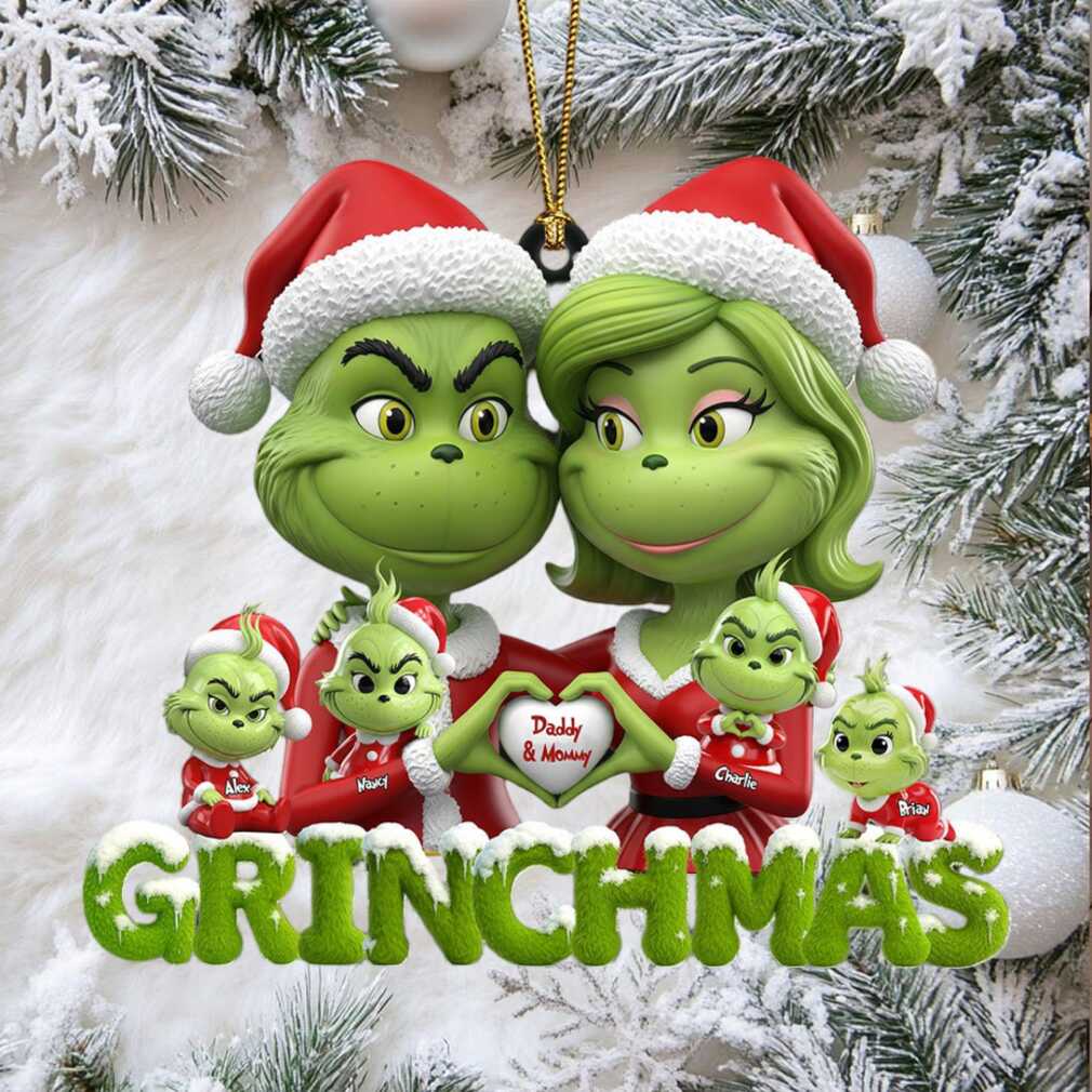 Personalized Grinch Family Ornament with Names Personalized Grinch Family Ornament with Names
