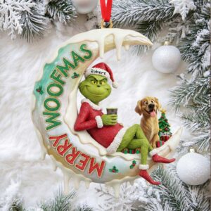Personalized Grinch & Max Merry Woofmas Acrylic Christmas Ornament