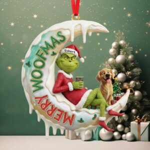 Personalized Grinch & Max Merry Woofmas Acrylic Christmas Ornament