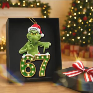 Personalized Grinch Richard 67 Christmas Ornament