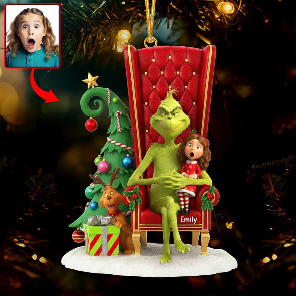 Personalized Grinch and Cindy Lou Who Christmas Ornament Personalized Grinch and Cindy Lou Who Christmas Ornament