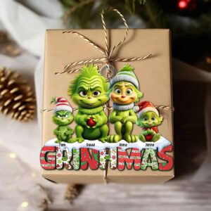Personalized Grinchmas Family Ornament