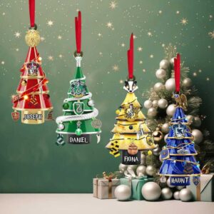 Personalized Harry Potter Hogwarts House Christmas Tree Ornaments