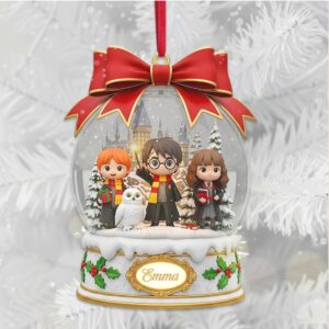 Personalized Harry, Ron, and Hermione Christmas Ornament