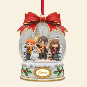 Personalized Harry, Ron, and Hermione Christmas Ornament