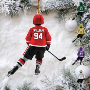Personalized Hockey Player Ornament