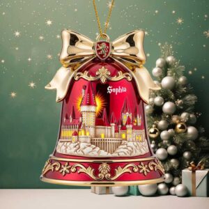 Personalized Hogwarts Castle Bell Christmas Ornament
