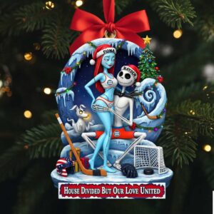 Personalized House Divided Hockey Christmas Ornament Personalized House Divided Hockey Christmas Ornament