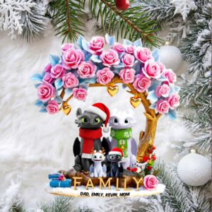 Personalized How to Train Your Dragon Family Christmas Ornament