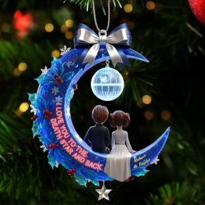 Personalized I Love You to the Death Star and Back Ornament