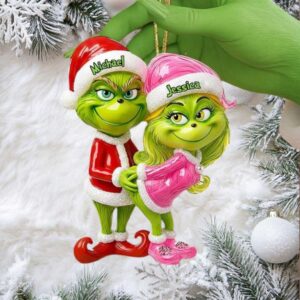 Personalized I Want to Touch Your Butt Grinch Ornaments