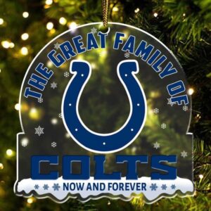 Personalized Indianapolis Colts Family Ornament The Great Family Of Colts Now and Forever