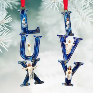 Personalized Jesus Letter Christmas Tree Ornament