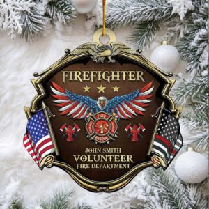 Personalized John Smith Volunteer Fire Department Ornament