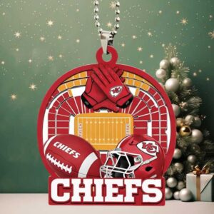 Personalized Kansas City Chiefs Football Ornament