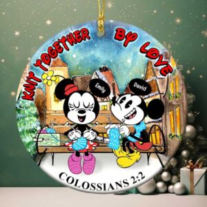 Personalized Knit Together by Love Mickey & Minnie Ornament