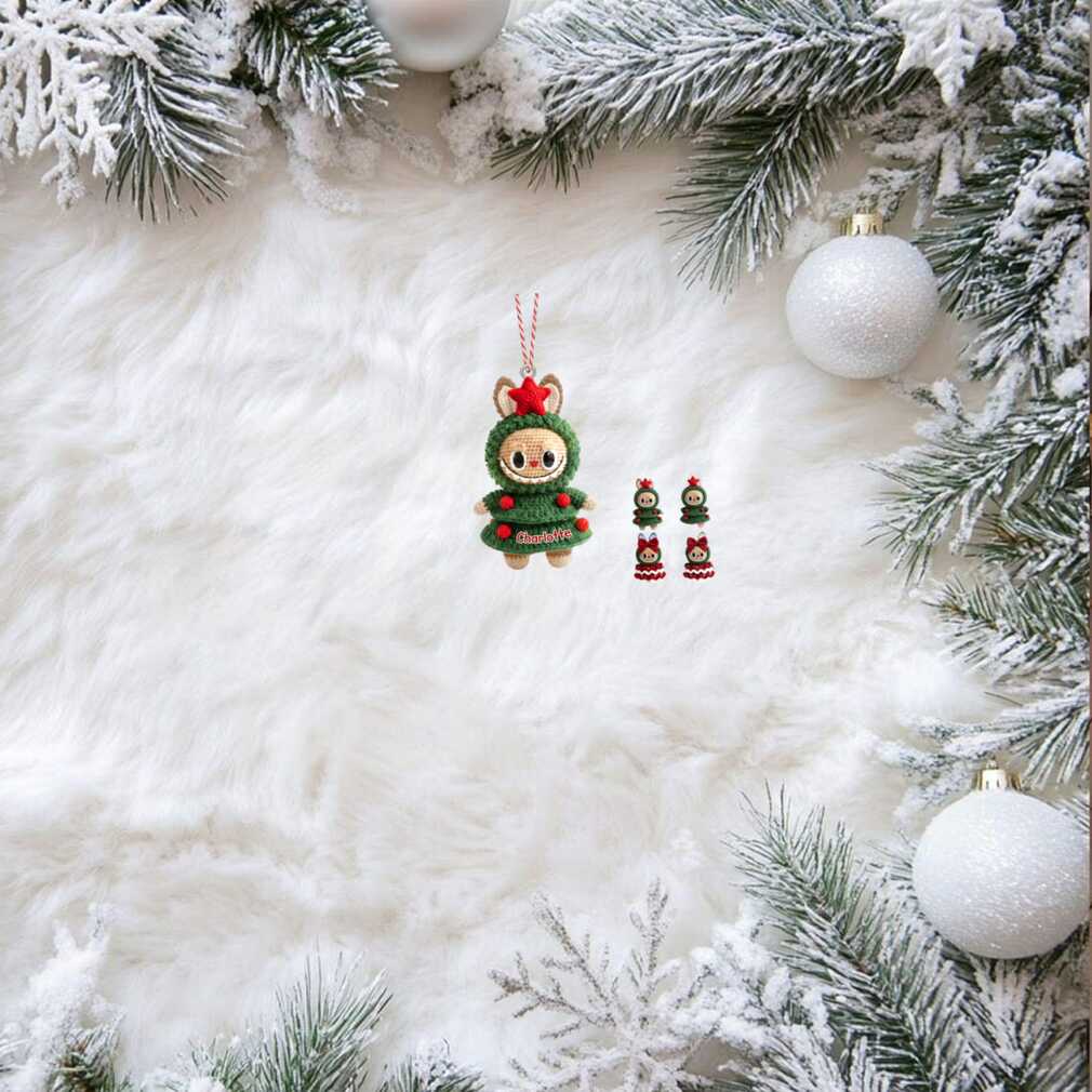 Personalized Labubu Christmas Ornament Custom Charlotte Monster Gift Personalized Labubu Christmas Ornament Custom Charlotte Monster Gift