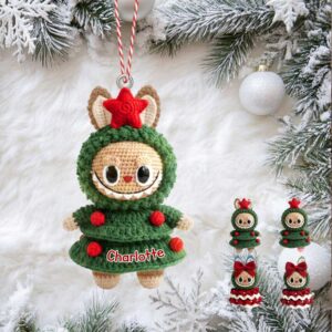Personalized Labubu Christmas Ornament Custom Charlotte Monster Gift