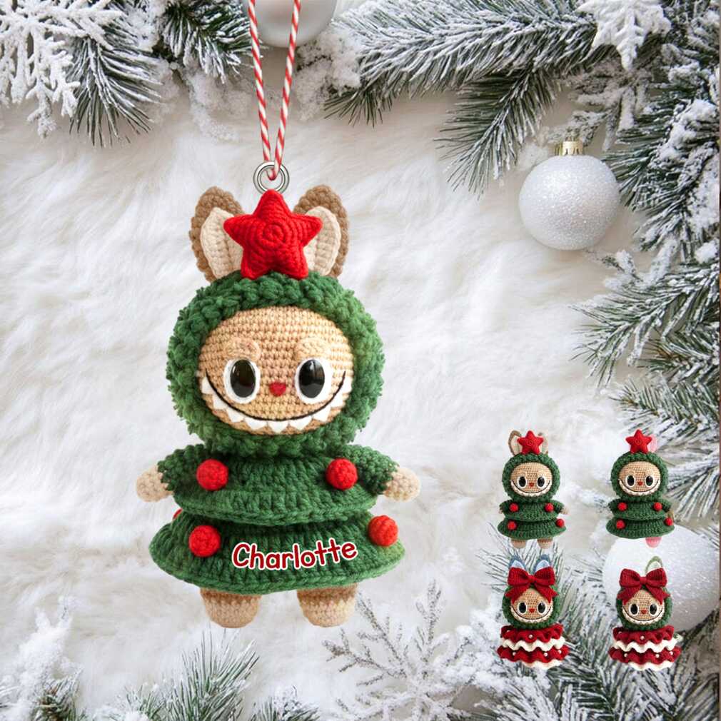 Personalized Labubu Christmas Ornament Custom Charlotte Monster Gift Personalized Labubu Christmas Ornament Custom Charlotte Monster Gift