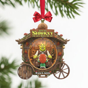 Personalized Let's Get Shrekxy Christmas Ornament