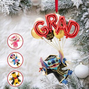 Personalized Lilo & Stitch Graduation Keepsake Ornament