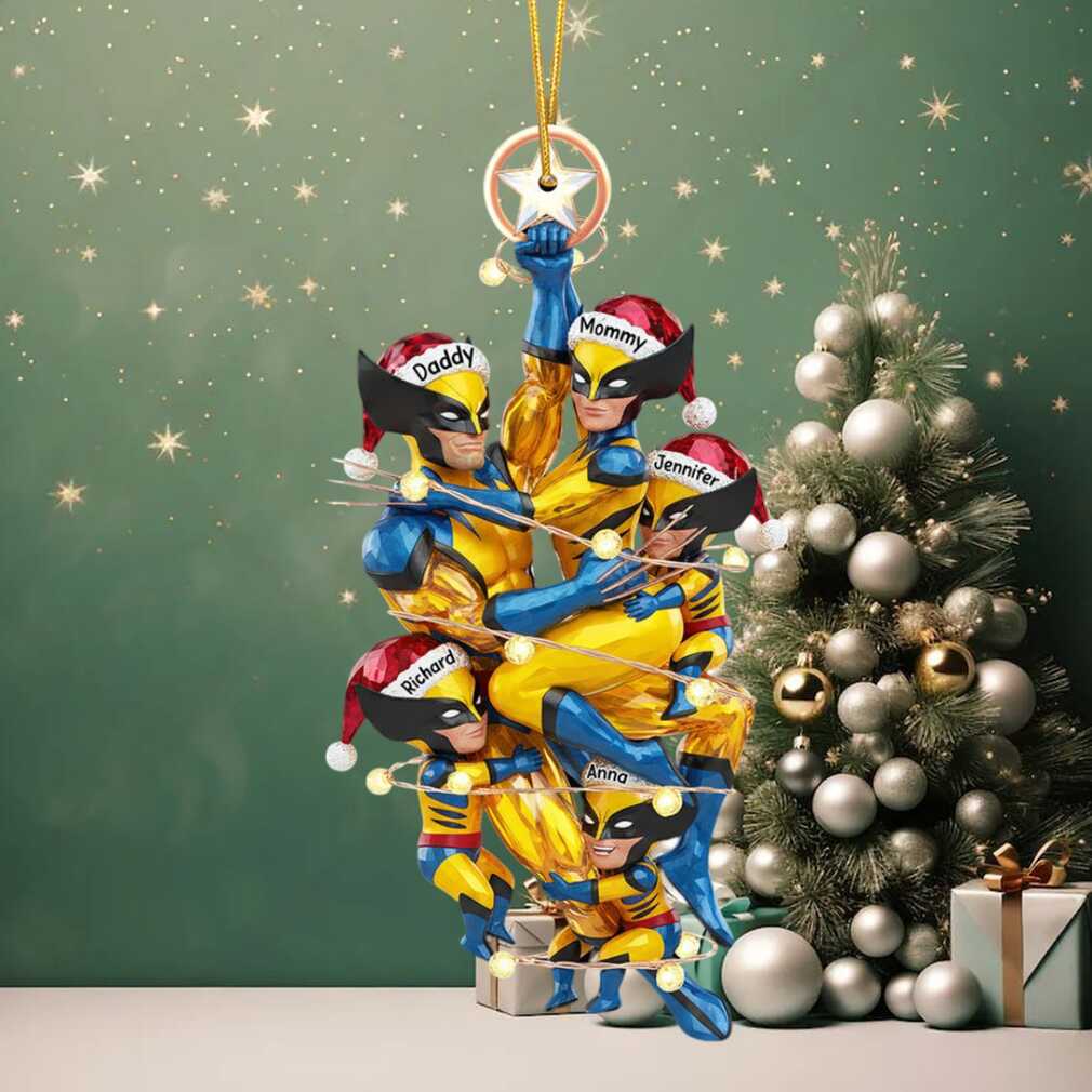 Personalized Marvel Wolverine Family Christmas Ornament Personalized Marvel Wolverine Family Christmas Ornament