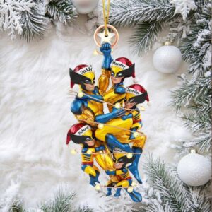 Personalized Marvel Wolverine Family Christmas Ornament