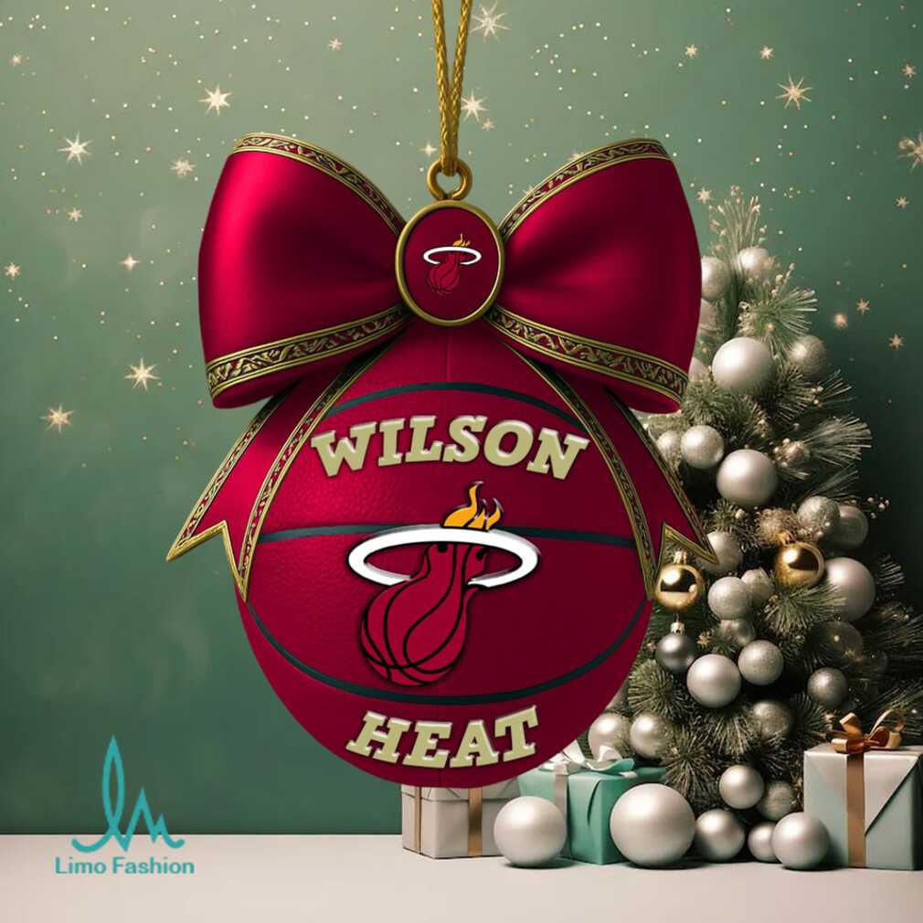 Personalized Miami Heat Wilson Heat Basketball Christmas Ornament Personalized Miami Heat Wilson Heat Basketball Christmas Ornament