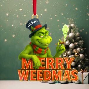 Personalized Michael Grinch Merry Weedmas Ornament