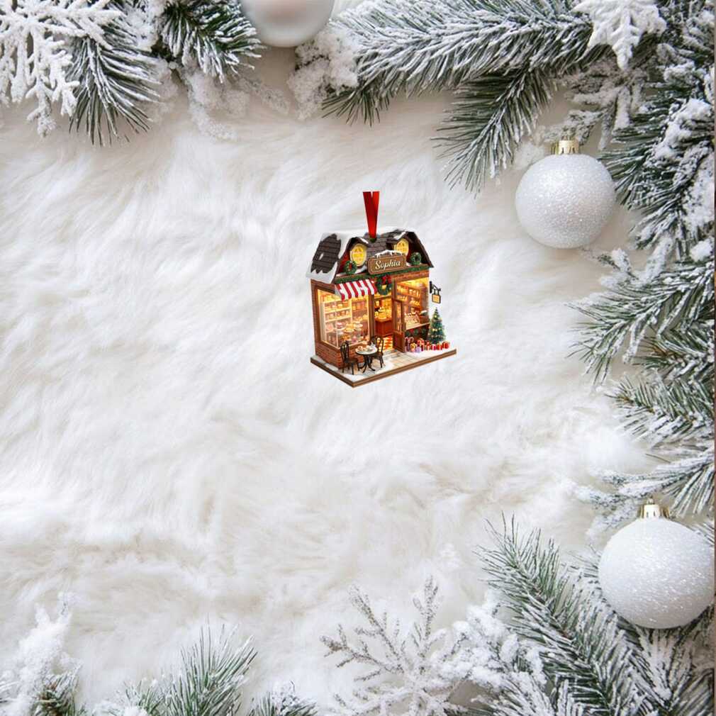 Personalized Miniature Bakery Shop Christmas Ornament Personalized Miniature Bakery Shop Christmas Ornament