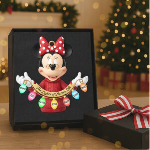 Personalized Minnie Mouse The Lights of Nana's Life Christmas Ornament