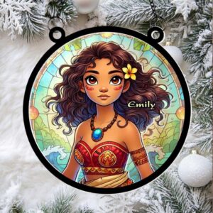 Personalized Moana Christmas Ornament Emily