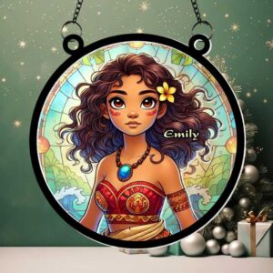 Personalized Moana Christmas Ornament Emily