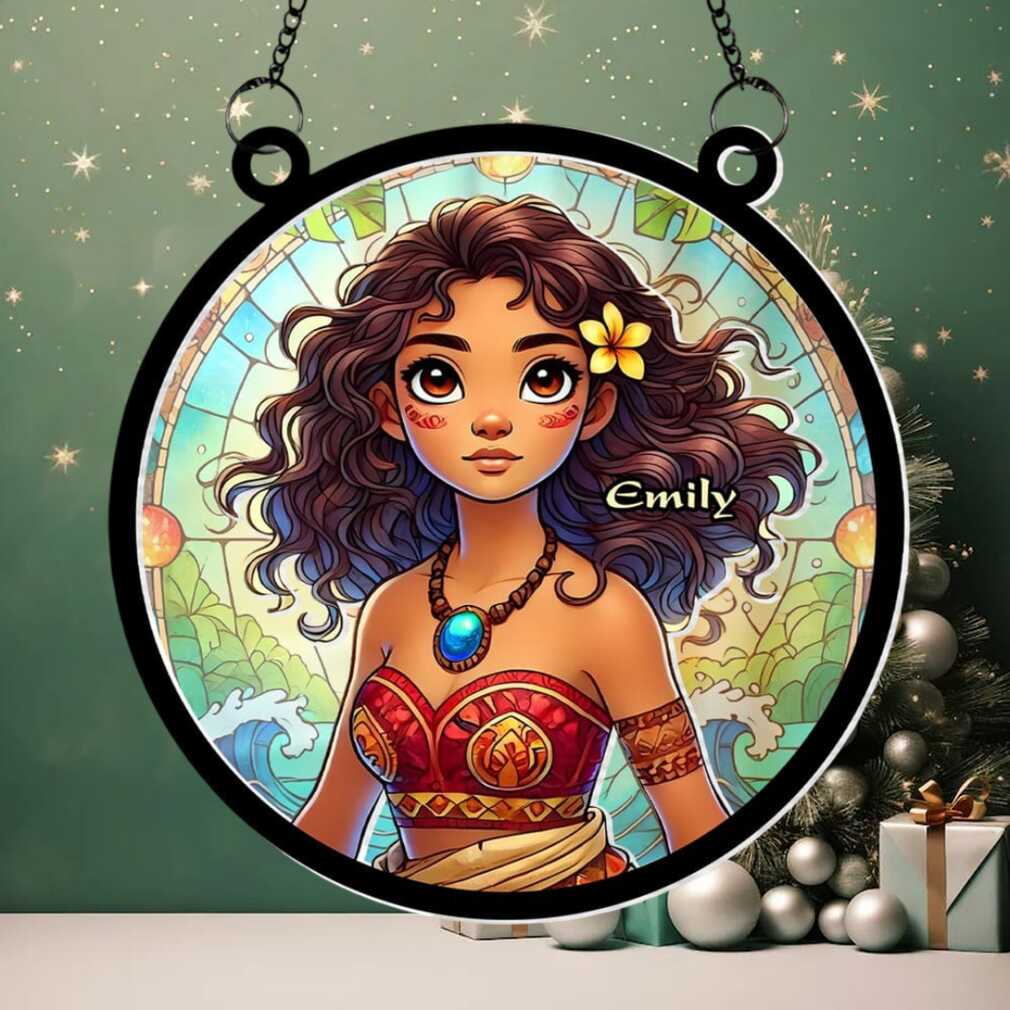 Personalized Moana Christmas Ornament Emily Personalized Moana Christmas Ornament Emily