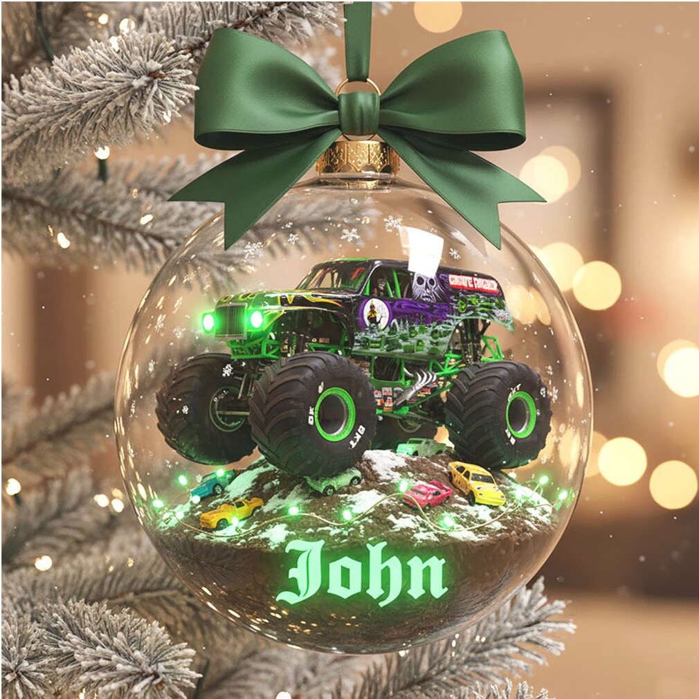 Personalized Monster Truck Christmas Ornament Personalized Monster Truck Christmas Ornament