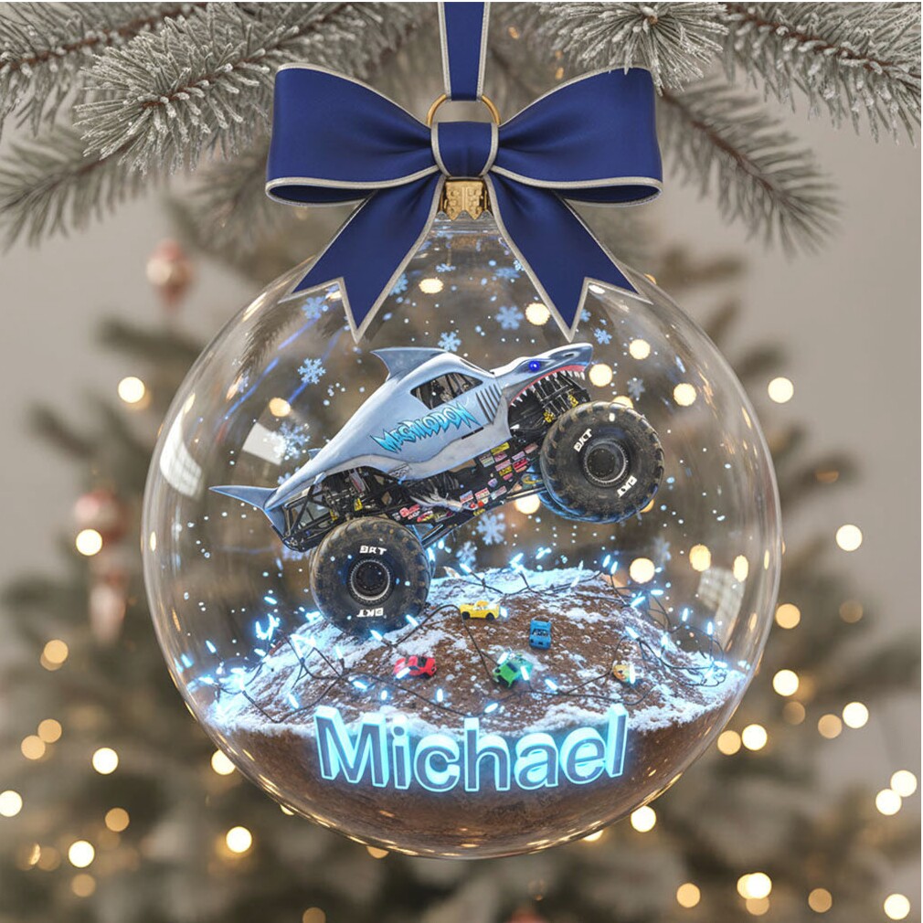 Personalized Monster Truck Christmas Ornament Personalized Monster Truck Christmas Ornament
