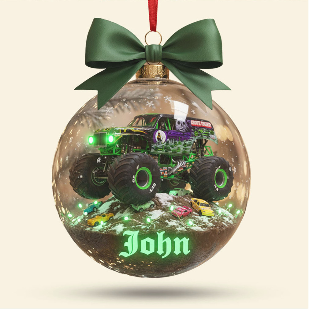 Personalized Monster Truck Christmas Ornament Personalized Monster Truck Christmas Ornament